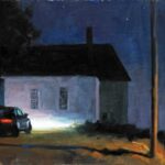 Painting a Nocturne? Be Mindful of This Nocturne painting of a house - Tim Horn, "Over the Edge," 2024, oil, 11 x 14 in., collection the artist, plein air