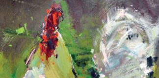 Painting exercise - During COVID I painted a lot of roosters.