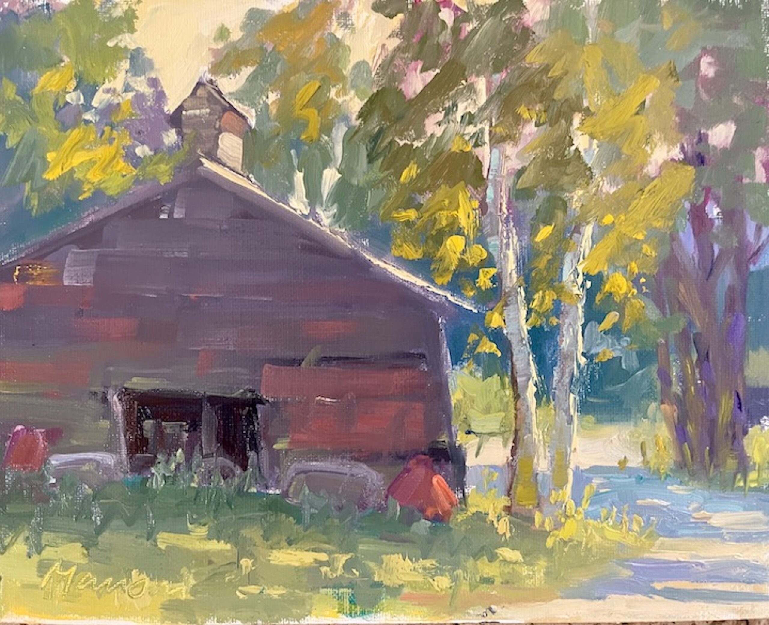 Manon Sander, “Still Standing,” 2024, oil, 8 x 10 in., Private collection, Plein air