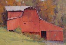 Julie Davis, "Early Autumn, Vermont," 2019, oil, 8 x 10 in., collection the artist, plein air