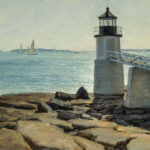 Don Demers, "Bright Day at Marshall Point," 2020, oil, 9 x 12 in., private collection, plein air
