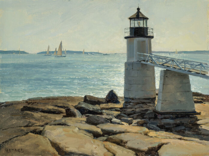 Don Demers, "Bright Day at Marshall Point," 2020, oil, 9 x 12 in., private collection, plein air Don Demers, "Bright Day at Marshall Point," 2020, oil, 9 x 12 in., private collection, plein air