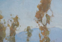 Why Small Works Work for Both Artist and Collector Collecting art - Julie Davis, "Autumn Afternoon," 2024, oil, 10 x 8 in., collection the artist, plein air