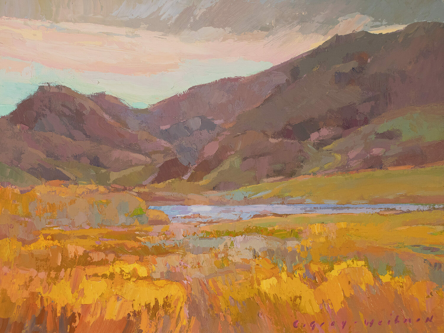 Best Plein Air Landscape: Carole Gray-Weihman, “Before the Storm,” Oil, 12 x 16 in.