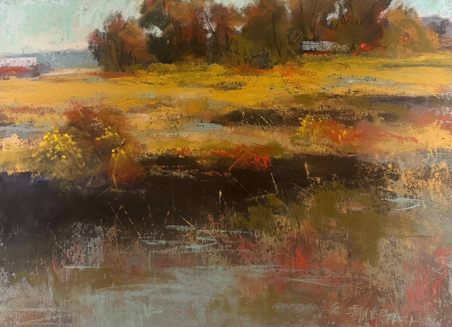 Best Plein Air Pastel: Bonnie Griffith, “Beyond the Wash,” 9 x 12 in.