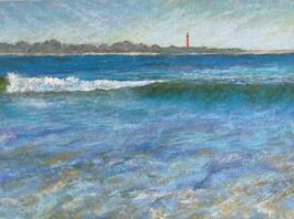 September Salon: Nature’s Rhythm Wins PleinAir Salon - First Place Overall: Barbara Ortiz, “Nature’s Rhythm,” pastel, 20 x 16 in.