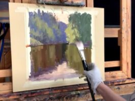 Free Landscape Painting Demonstration: How to Simplify landscape painting demonstration