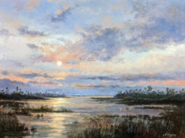 LuAnn Widergren, "Morning at the Marsh," 2023, oil, 18 x 24 in., private collection, plein air and studio