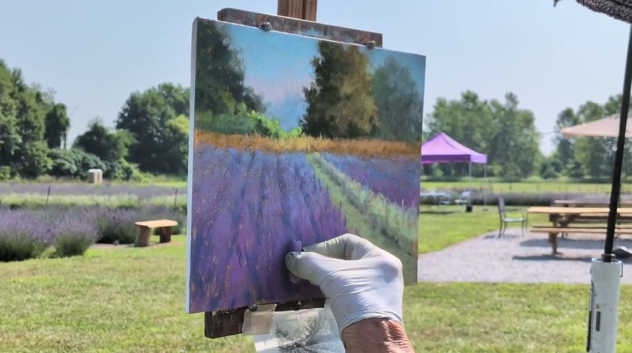 From Jill Stefani Wagner's pastel landscape demo
