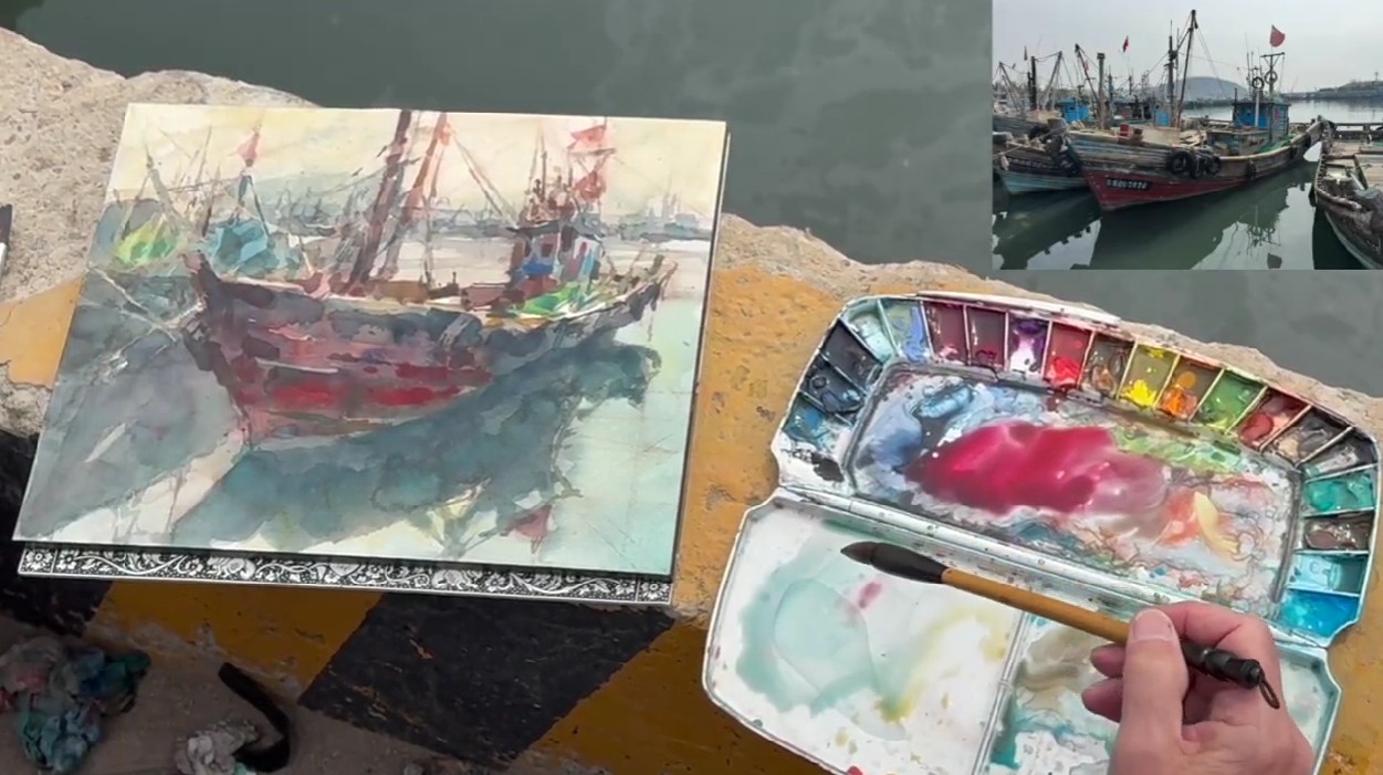 From Kevin Macpherson's 2025 Plein Air Live acrylic demo