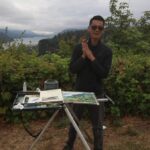Today Marks the Beginning Plein Air Live instructor Yong Hong Zhong, a former Disney animator turned award-winning painter, leading a watercolor demo on Day 1 this year.