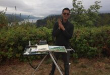 Today Marks the Beginning Plein Air Live instructor Yong Hong Zhong, a former Disney animator turned award-winning painter, leading a watercolor demo on Day 1 this year.