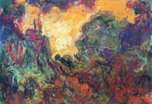 Claude Monet, "The Artist's House Seen From the Rose Garden," 1922-1924, oil on canvas, 32 x 36 3/5 in., Musée Marmottan Monet