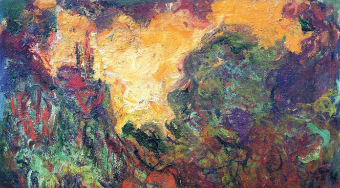 Claude Monet, "The Artist's House Seen From the Rose Garden," 1922-1924, oil on canvas, 32 x 36 3/5 in., Musée Marmottan Monet