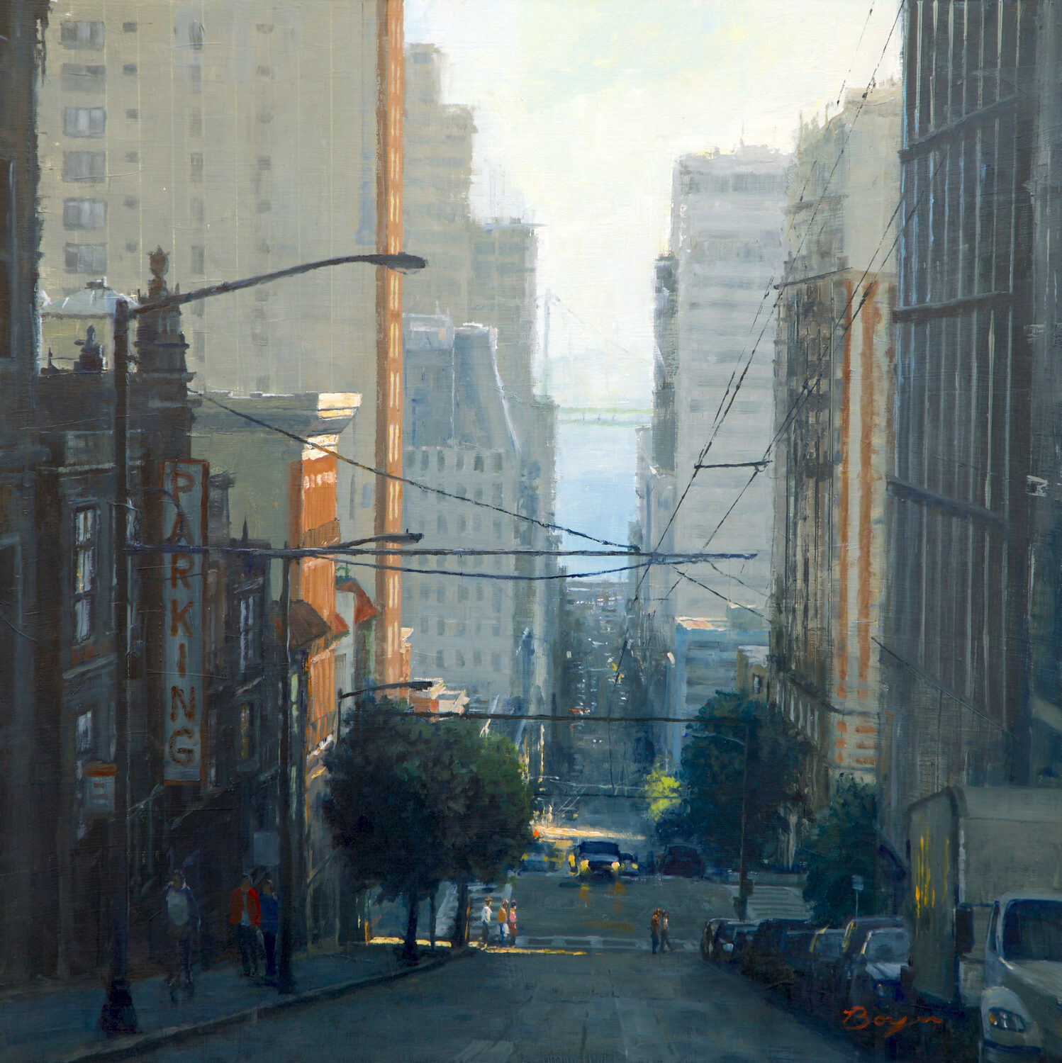 PleinAir Salon - Third Place Overall: Richard Boyer, “Canyon Walls,” oil, 30 x 30 in.