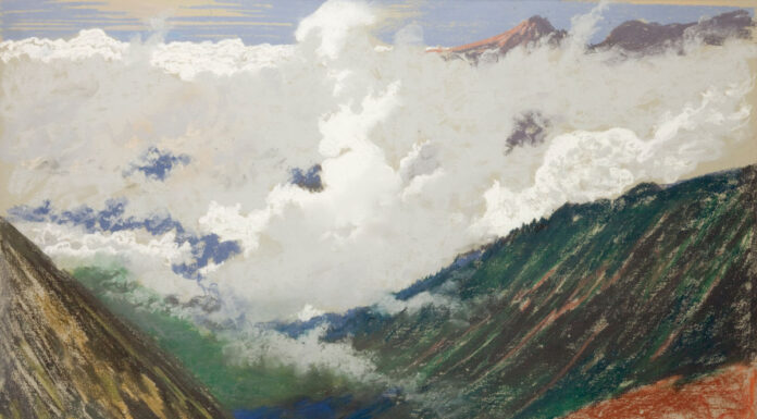 Leon Wyczółkowski, "U WRÓT CHAŁUBIŃSKIEGO [AT THE CHAŁUBIŃSKI GATE]," c. 1905, pastel on paper, 30 1/2 x 42 1/3 in., National Museum in Kraków