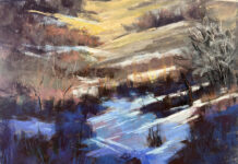 Featured Artwork: Suzanne Burnell melting snow on a hill