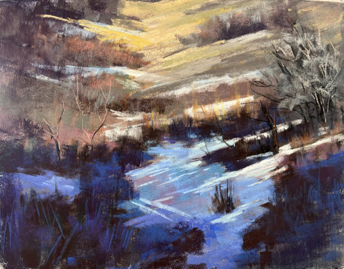 melting snow on a hill