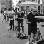 Amid El Haddad painting en plein air