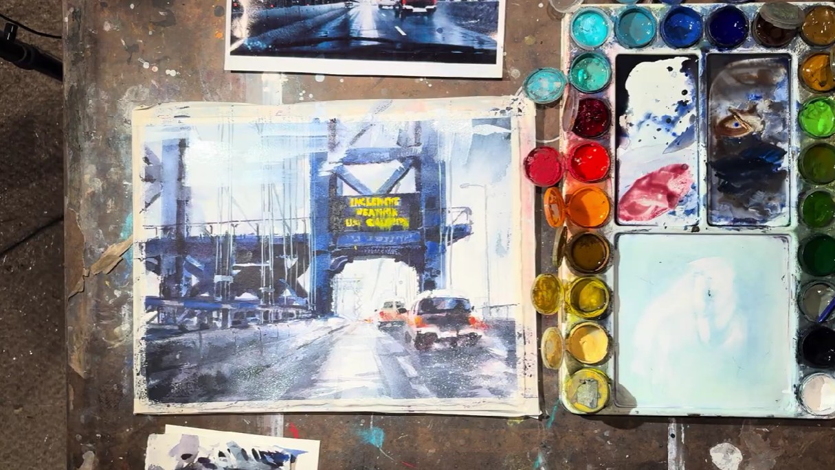 From Antonio Masi’s Watercolor Live landscape painting demonstration