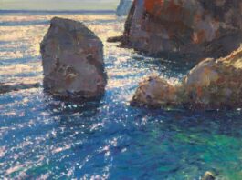 PleinAir Salon - First Place Overall: Fernando Micheli, “Lovrijenac Fortress Overlook, Dubrovnik,” oil, 18 x 14 in.