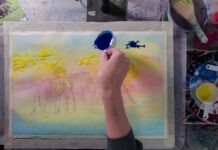 watercolor live painting demonstration - From Leslie Lambert's "Basic Techniques & Special Effects" session on Essential Techniques Day