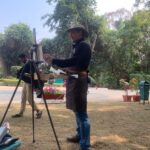 Raj Chaudhuri plein air painting in India
