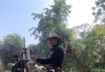 Raj Chaudhuri plein air painting in India