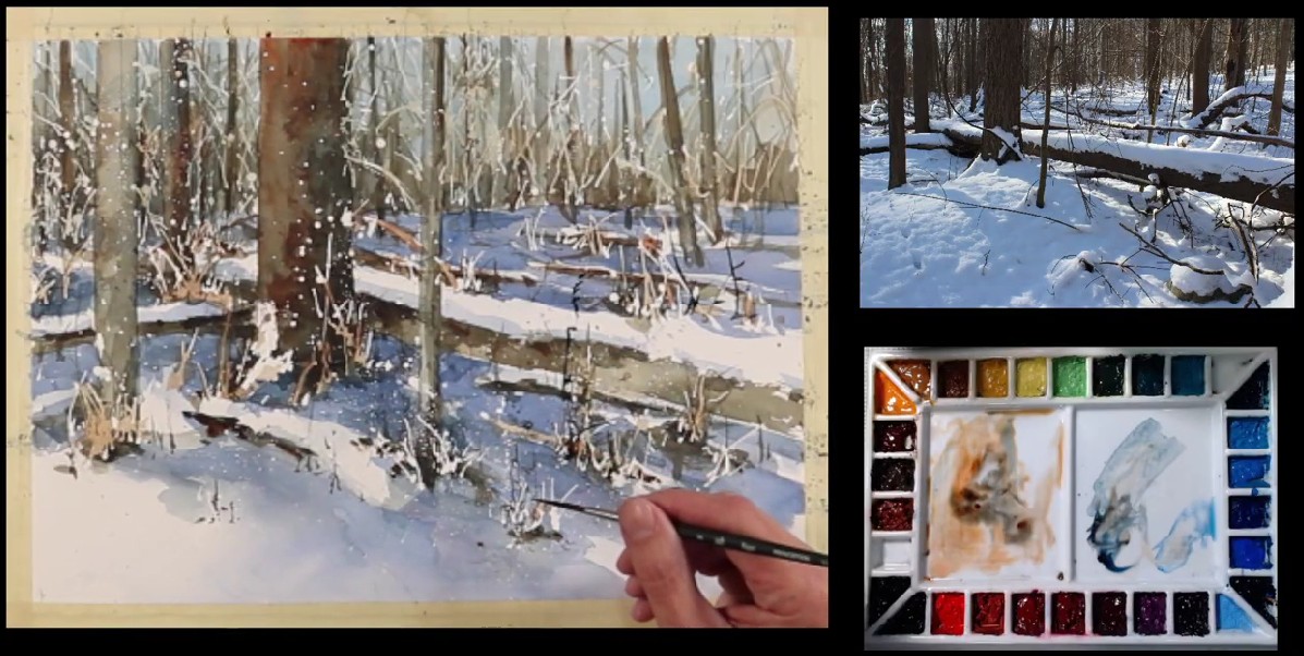 From Rick Surowicz’s winter landscape demo