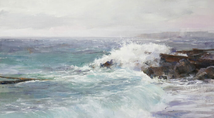 Latest Salon Winner: A Seascape That’s “Strong” in All the Ways oil painting of waves