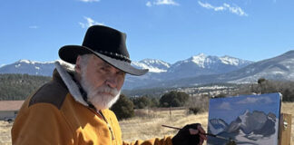 Jack McGowan painting in winter in plein air