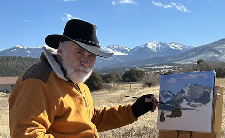 Popsicle Plein Air Painting Jack McGowan painting in winter in plein air