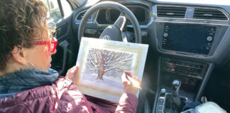 Plein air painting in winter