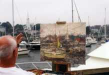 CW Mundy, painting en plein air