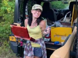 Which Plein Air Gear Is Right For You? Crista Pisano with her plein air gear