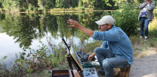 Marc Grandbois, painting en plein air