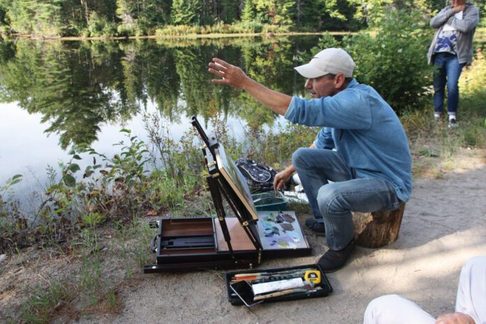 Marc Grandbois, painting en plein air Marc Grandbois, painting en plein air