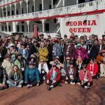 Hello from Hilton Head! Winter Art Escape in front of the Georgia Queen Riverboat