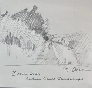 Thumbnail sketch for a landscape painting