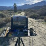 The Complexity and Nuance of “Standing Tall” Ellen Howard's plein air setup for "Standing Tall"