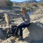 Solana Beach, California plein air artist Toni Williams painting in Coyote Canyon in the Anza-Borrego Desert State Park - Borrego Springs Plein Air