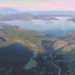 landscape oil painting - "Avalanche Spectre" (2025, oil, 35 x 63 in., studio from multiple plein air studies)