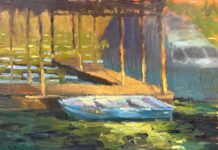 Artist Spotlight: Stephen Wysocki boat on a dock