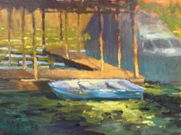 Artist Spotlight: Stephen Wysocki boat on a dock