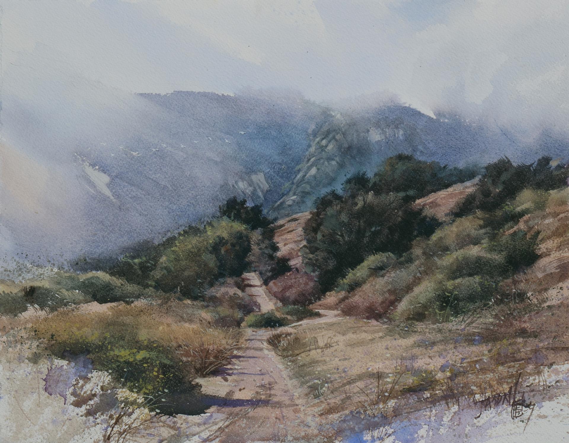 Laguna Plein Air Painters - 2nd Place: Jason Li – “Misty Big Bend” (11” x 14” Watercolor)
