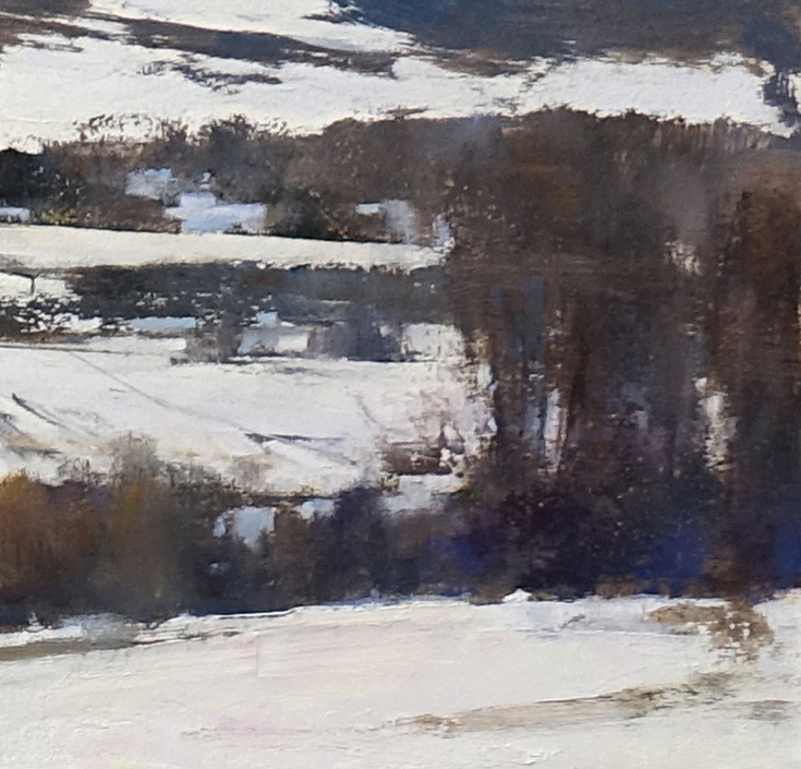 landscape painting - prairie snow