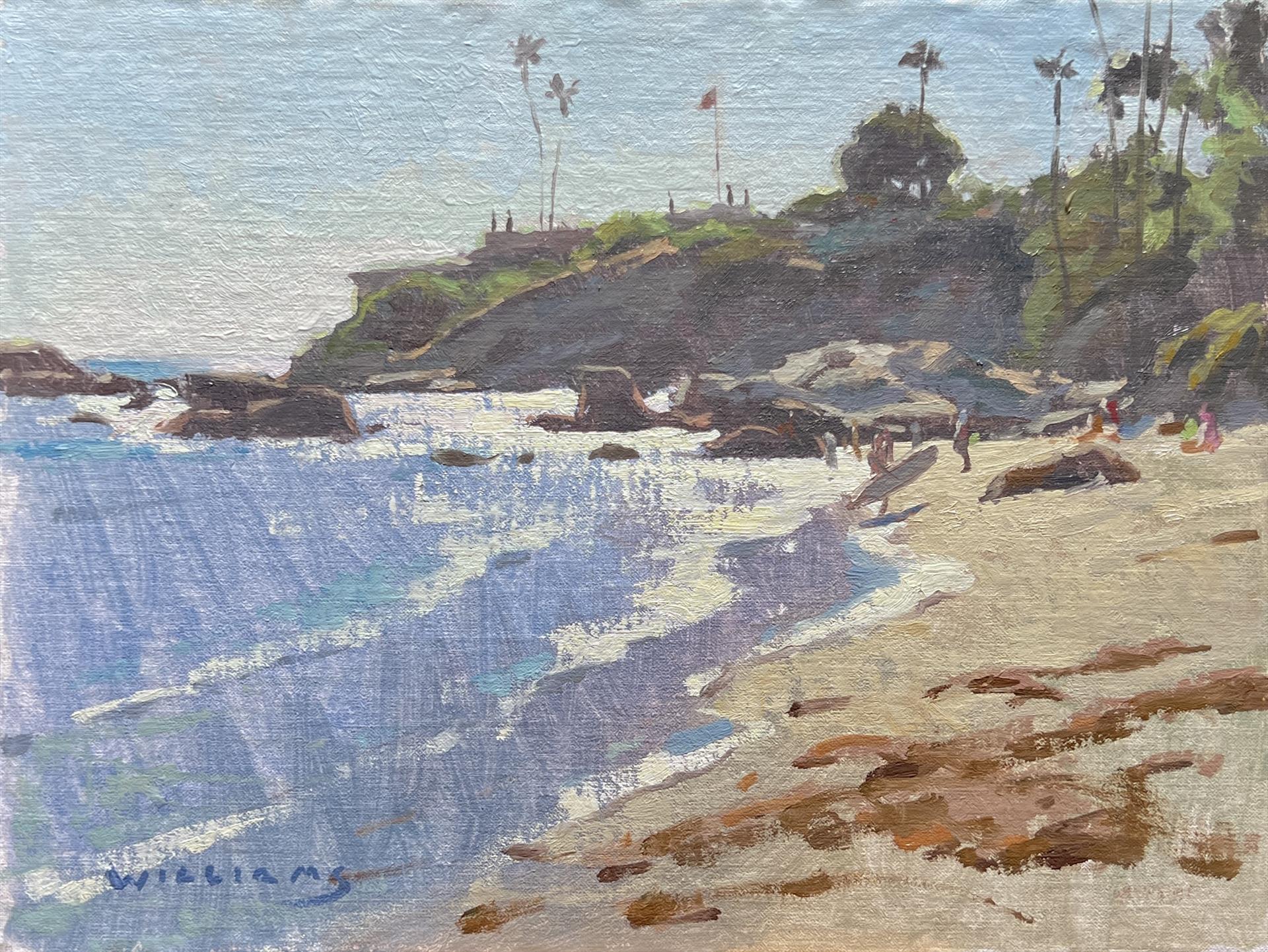 Laguna Plein Air Painters Honorable Mention: Mason Williams – “Beach Days” (9” x 12” Oil)