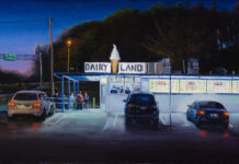 PleinAir Salon art competition - painting of a dairy bar