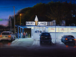 PleinAir Salon art competition - painting of a dairy bar