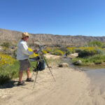 Geoffrey Allen painting in Coyote Canyon, Anza-Borrego Desert State Park